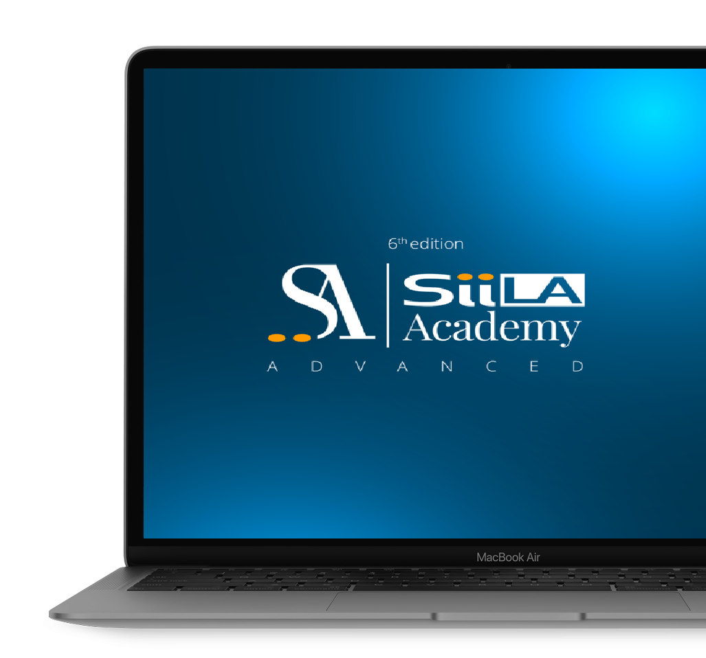 Laptop Displaying SiiLA Academy Slide Presentation